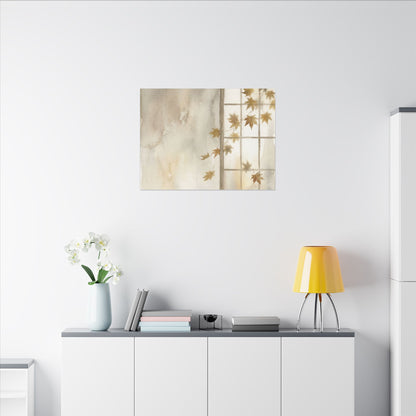 Warm Shoji Screen Canvas Art - Watercolor Japandi