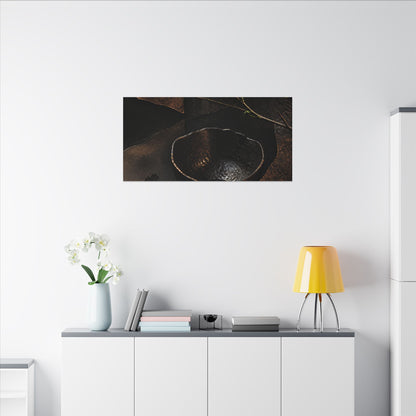 Atmospheric Ceramic Bowl Canvas Art - Shadow Zen Dark Japandi