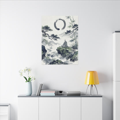 Zen Sumi-e Canvas Art