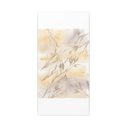 Shadow Play Winter Canvas Art | Japandi Warm Design