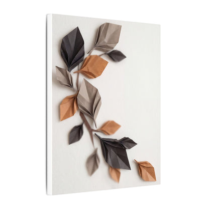 Paper Fold Autumn Canvas Art | Japandi Earthy Design