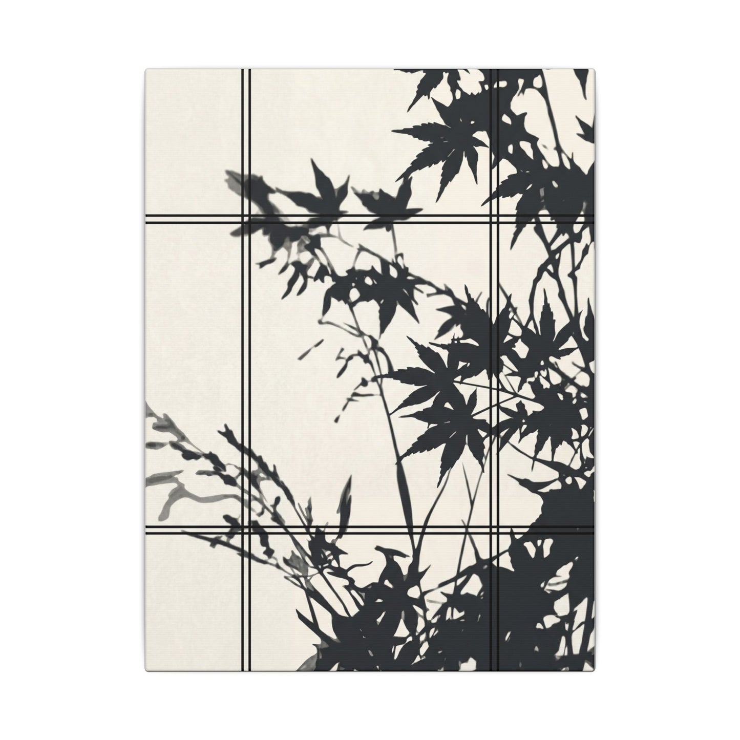 Shoji Screen Canvas Art | Summer Japandi Minimal Line Art