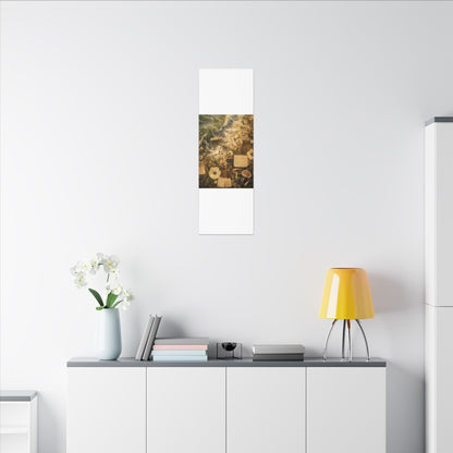 Spring Ocean Wave Herbarium Canvas Art | Nostalgic Decor