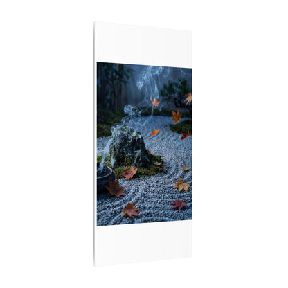 Autumn Incense Smoke Karesansui Canvas Art | Calm Decor