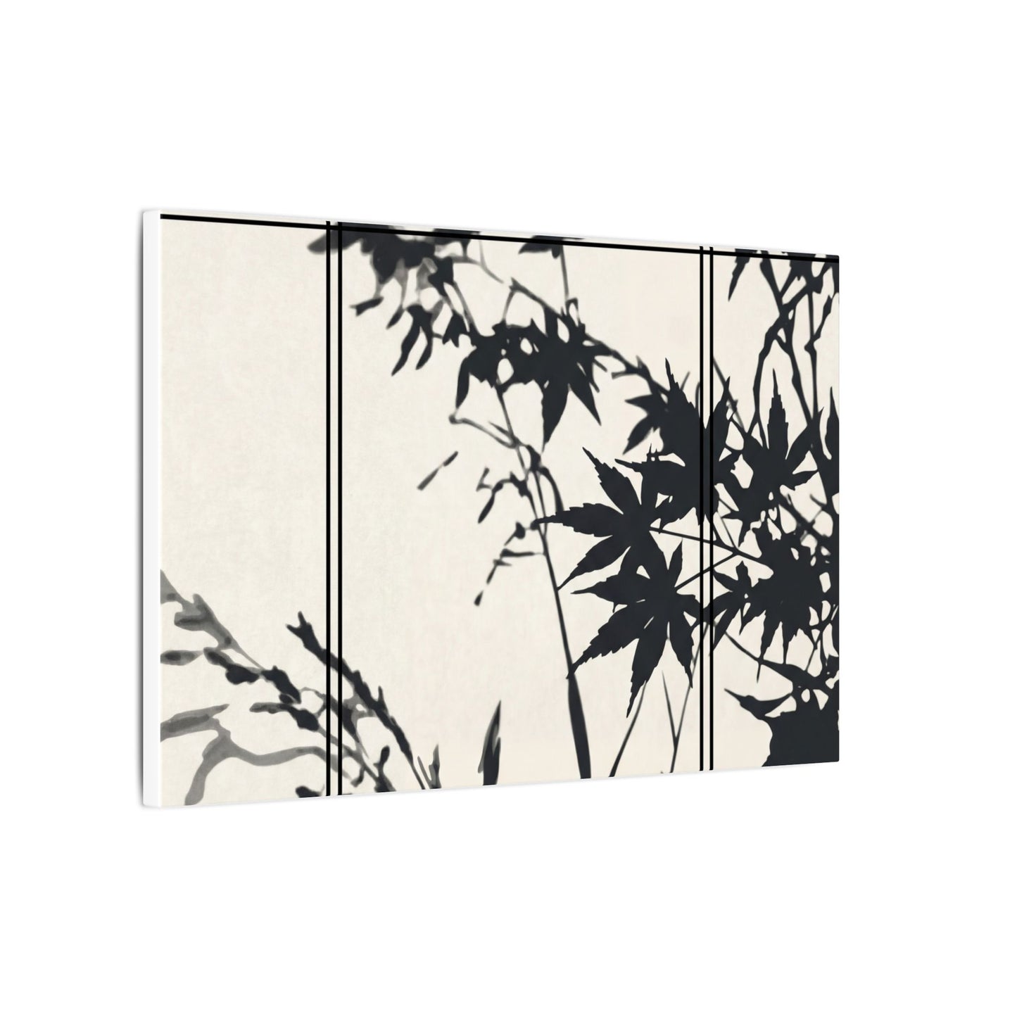 Shoji Screen Canvas Art | Summer Japandi Minimal Line Art