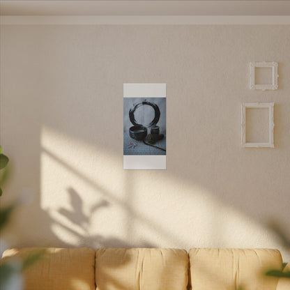 Tea Ceremony Canvas Art | Winter Zen Enso Art