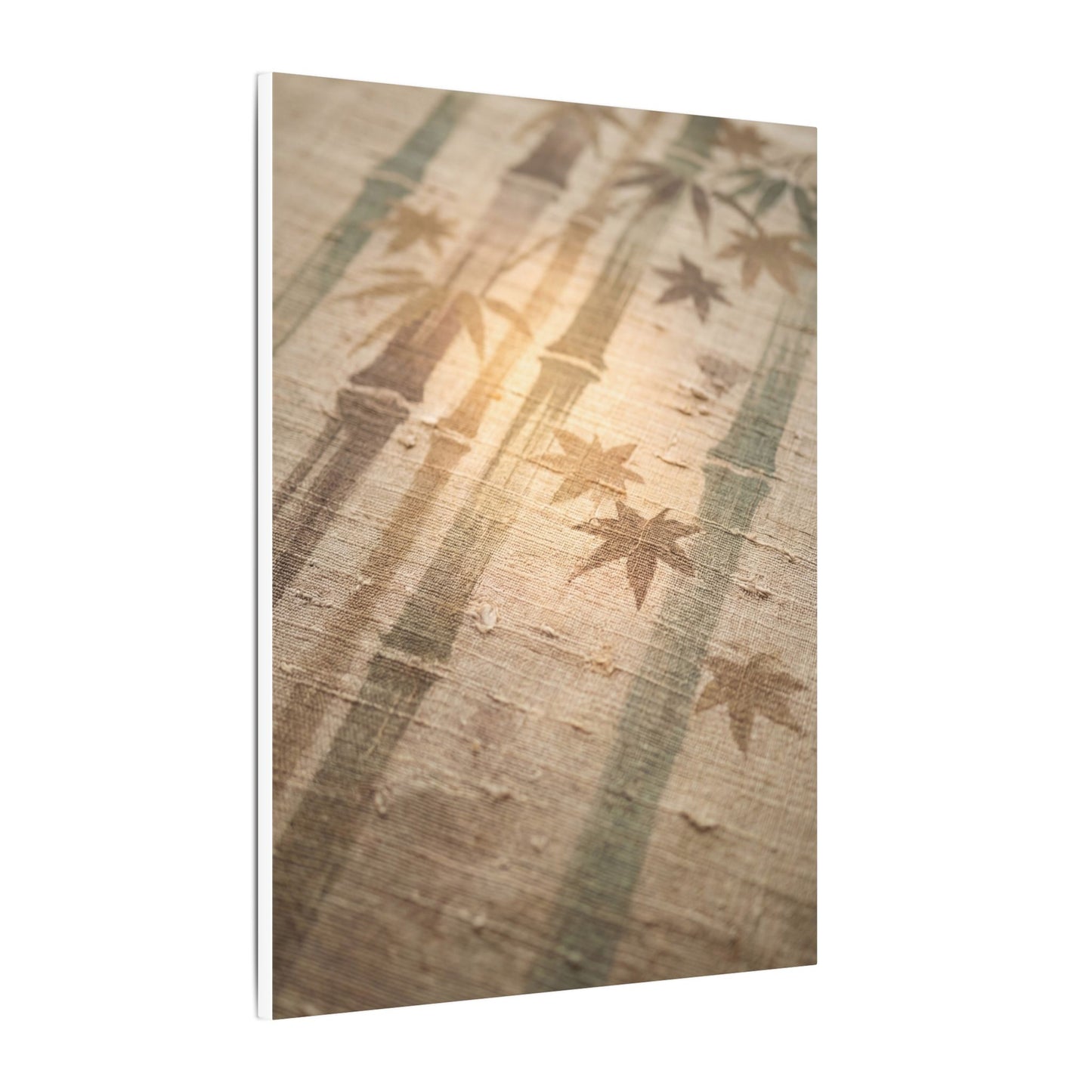 Autumn Bamboo Grove Japanese Pattern Canvas Art | Neutral Decor
