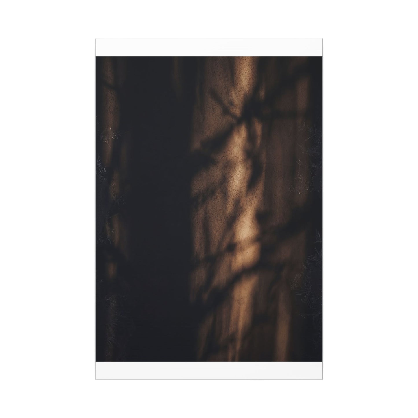 Winter Shadow Play Moody Minimal Canvas Art | Luxurious Decor