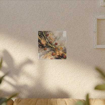 Cracked Earth Autumn Canvas Art | Japandi Warm Design