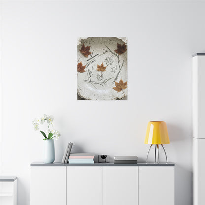Ceramic Bowl Autumn Canvas Art | Japandi Elegant Design