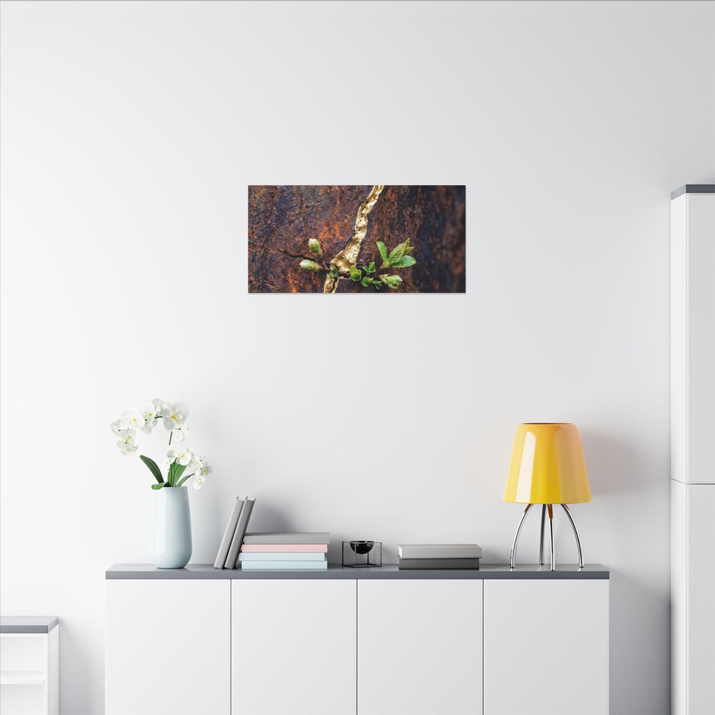 Overcast Rust Patina Canvas Art - Kintsugi Datsuzoku