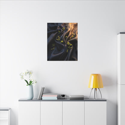 Spring Silk Drape Moody Minimal Canvas Art | Luxurious Decor