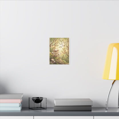 Spring Wild Mushrooms Mushroom Illustration Canvas Art | Cozy Decor