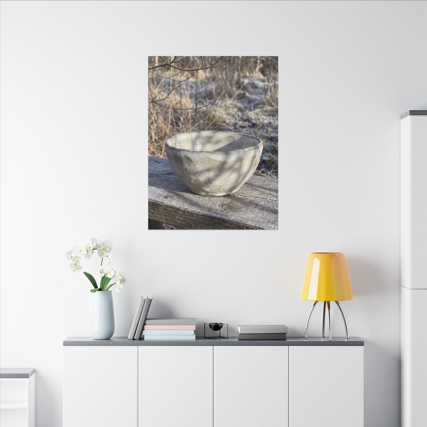 Dappled Ceramic Bowl Canvas Art - Japandi Fukinsei