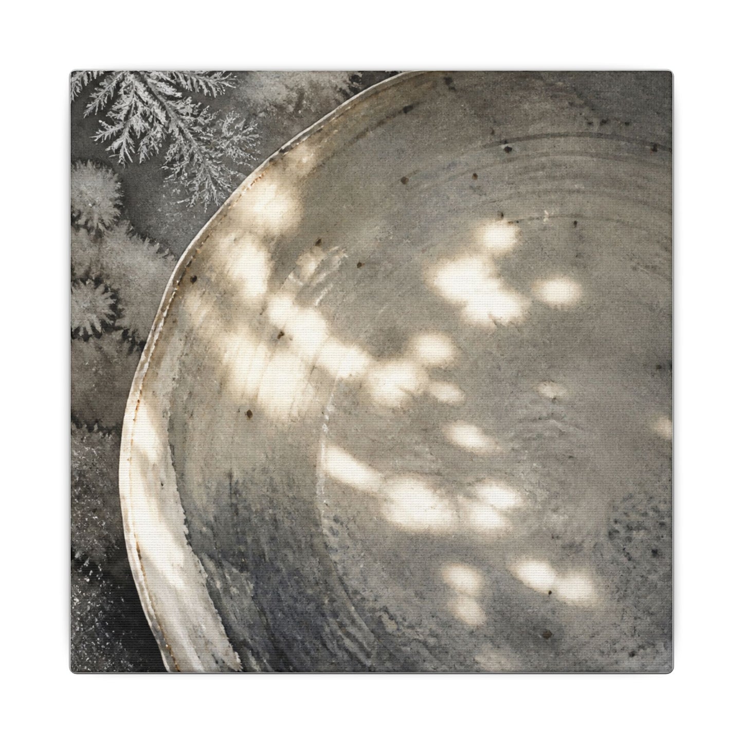 Ceramic Bowl Watercolor Canvas Art | Warm Japandi Art