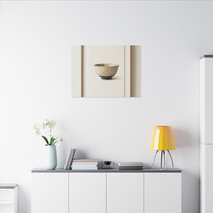 Kintsugi Charcoal Canvas Art