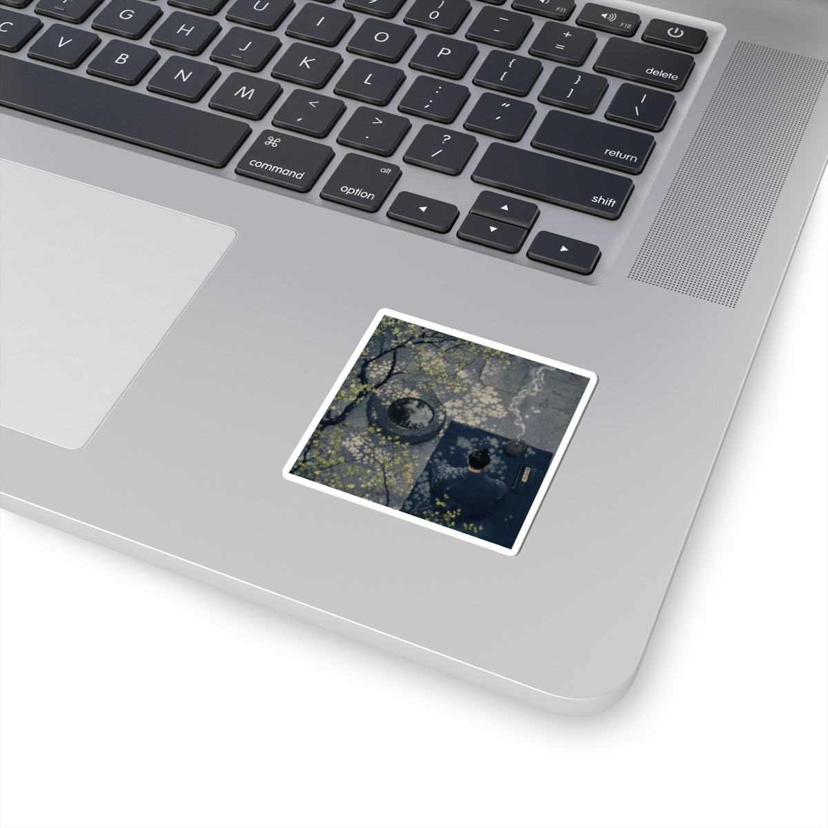 Zen Incense Smoke in Dappled | Ukiyo E Inspired Sticker