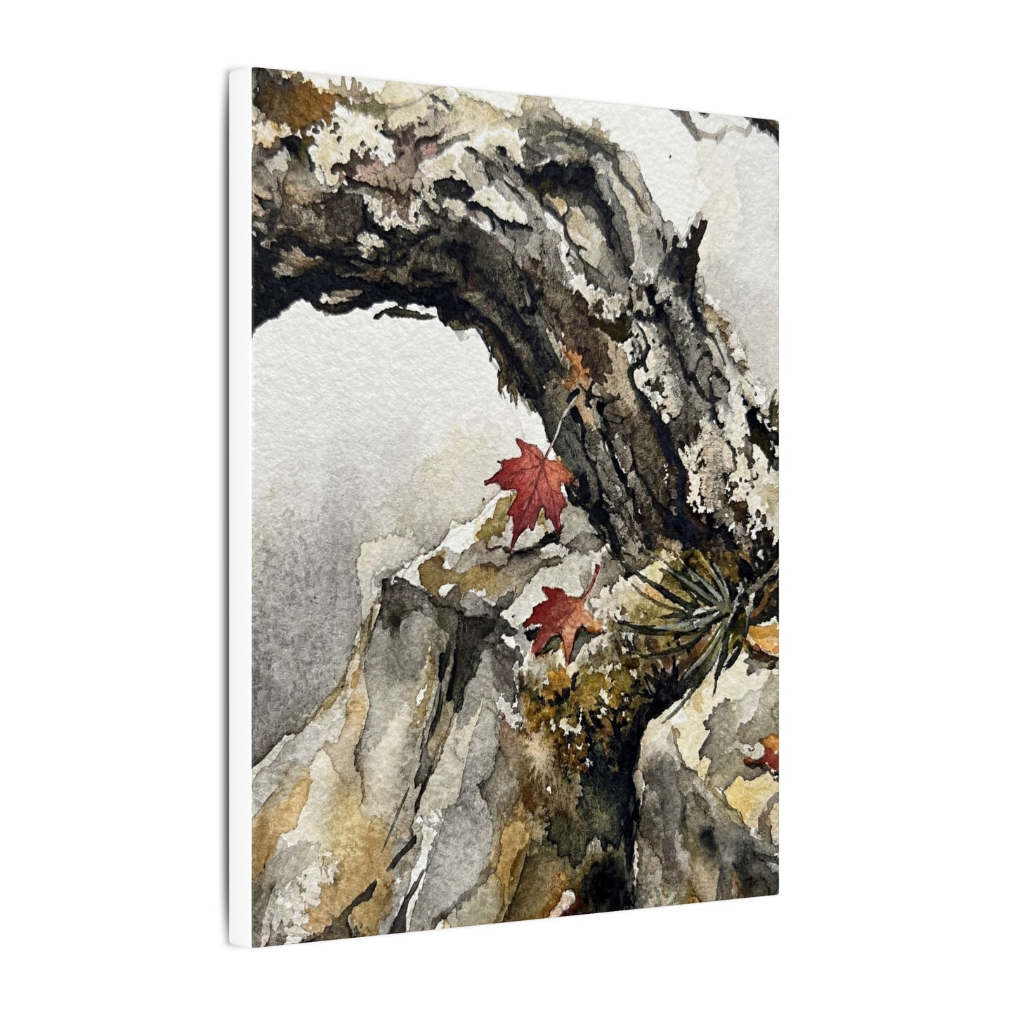 Pine Tree Autumn Canvas Art | Japandi Earthy Design