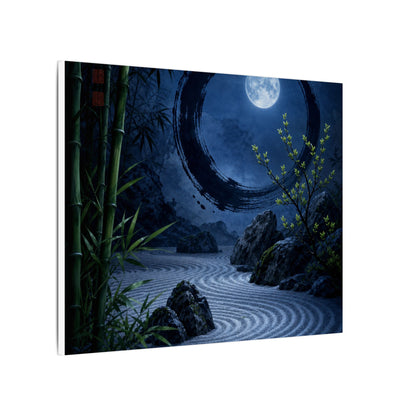 Serene Rock Garden Canvas Art - Enso Zen