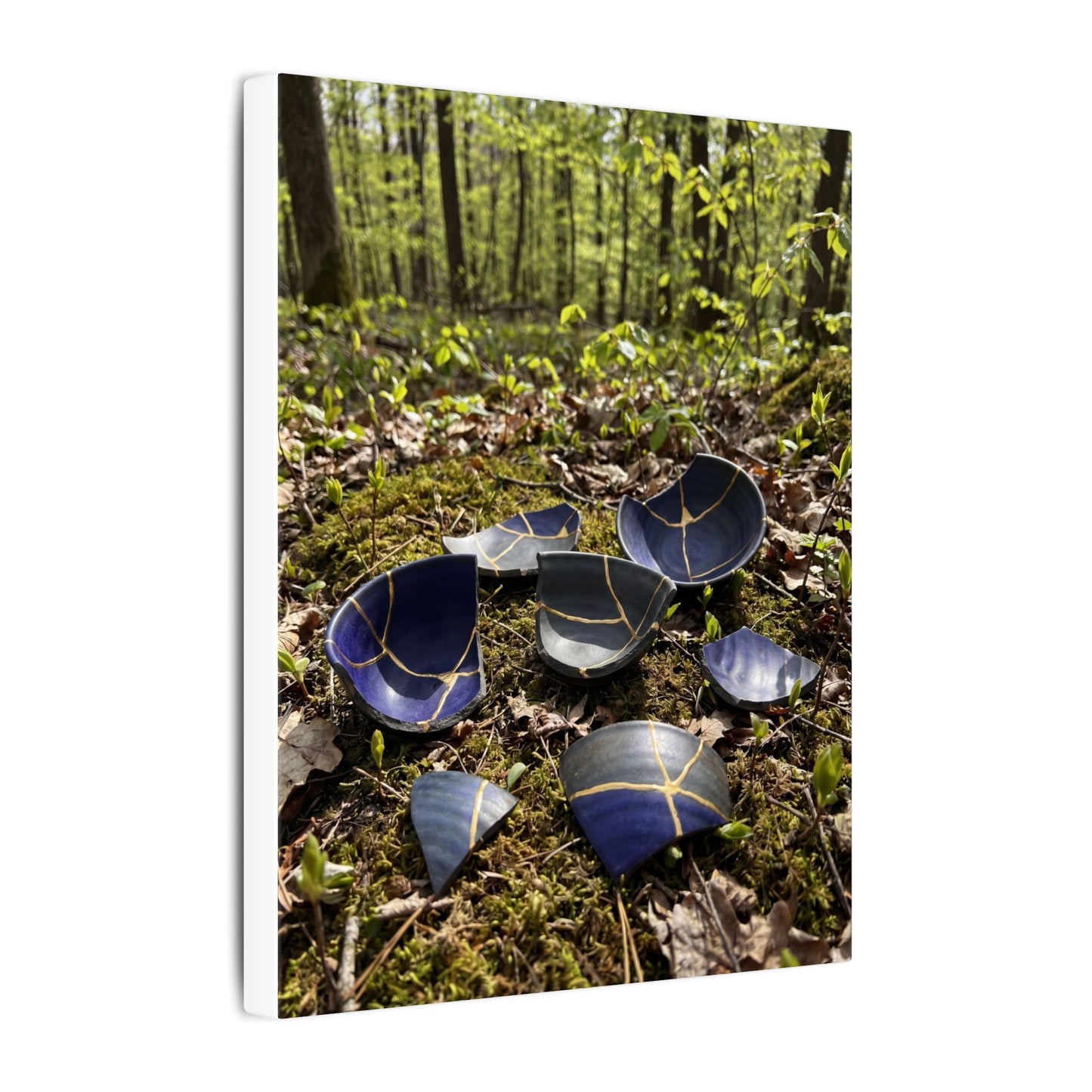 Philosophical Broken Pottery Canvas Art - Broken Beauty Kintsugi