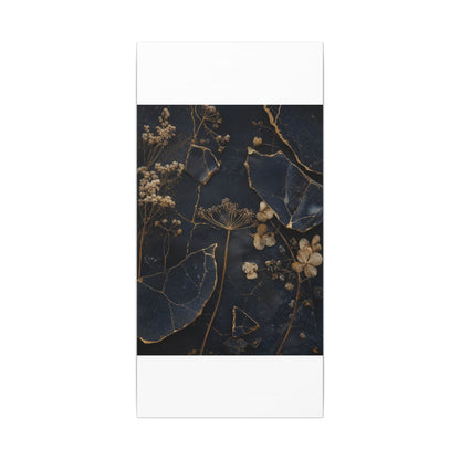 Philosophical Dried Flowers Canvas Art - Broken Beauty Kintsugi