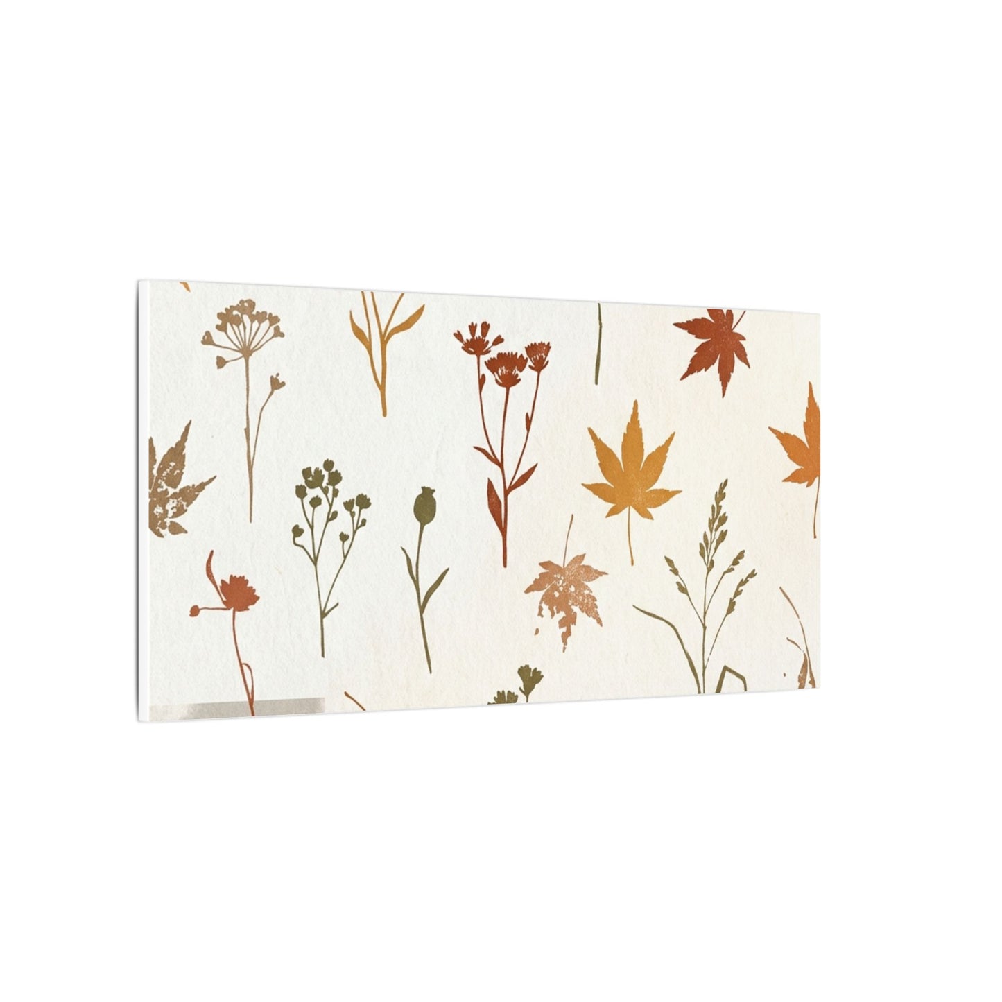 Autumn Dried Flowers Japanese Pattern Canvas Art | Elegant Decor