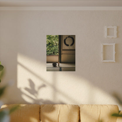 Tea Ceremony Enso Canvas Art | Serene Zen Art