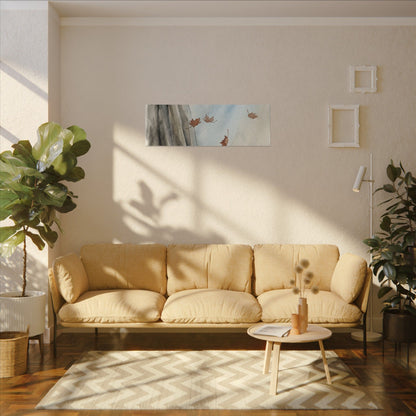 Ma Silk Drape Canvas Art - Japandi Watercolor