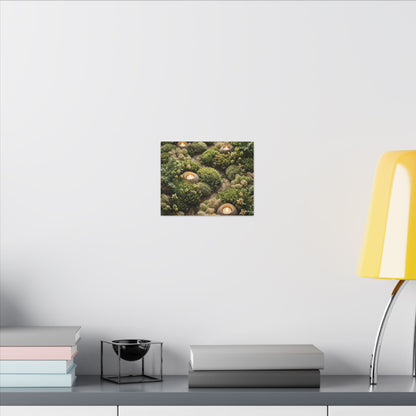 Moss Close Up Japanese Pattern Canvas Art | Neutral Japandi Art