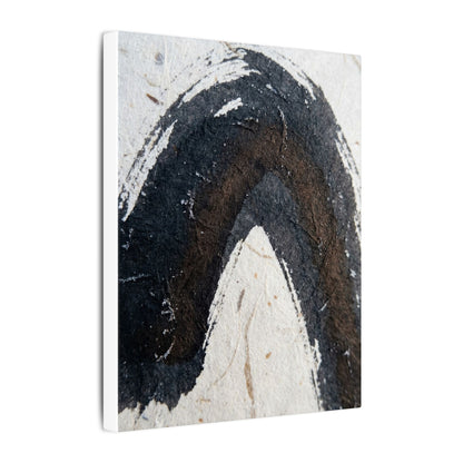 Moody Ink Brushstroke Canvas Art - Moody Minimal Dark Japandi