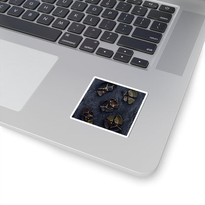Broken Pottery Winter Sticker | Dark Japandi Moody Design