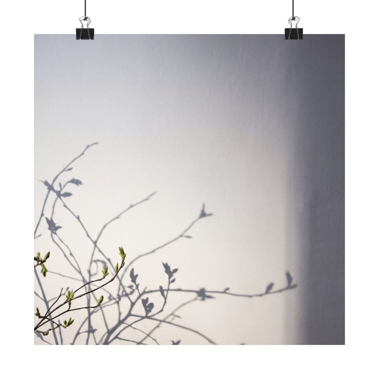 Japandi Shadow Play in Dawn | Japanese Pattern Wall Art Print