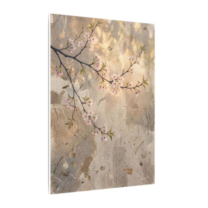Summer Cherry Blossom Texture Canvas Art | Neutral Decor