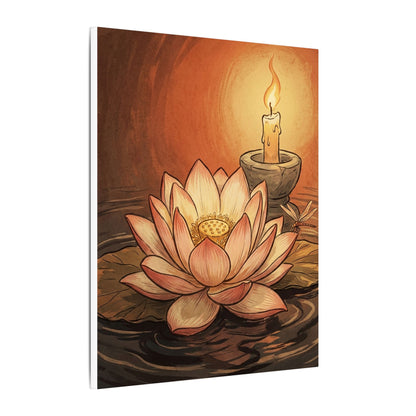 Lotus Flower Summer Canvas Art | Zen Contemplative Design