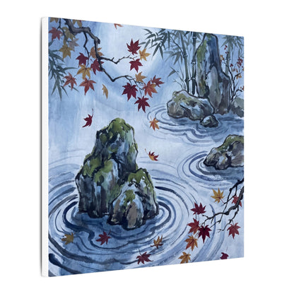 Rock Garden Autumn Canvas Art | Zen Tranquil Design