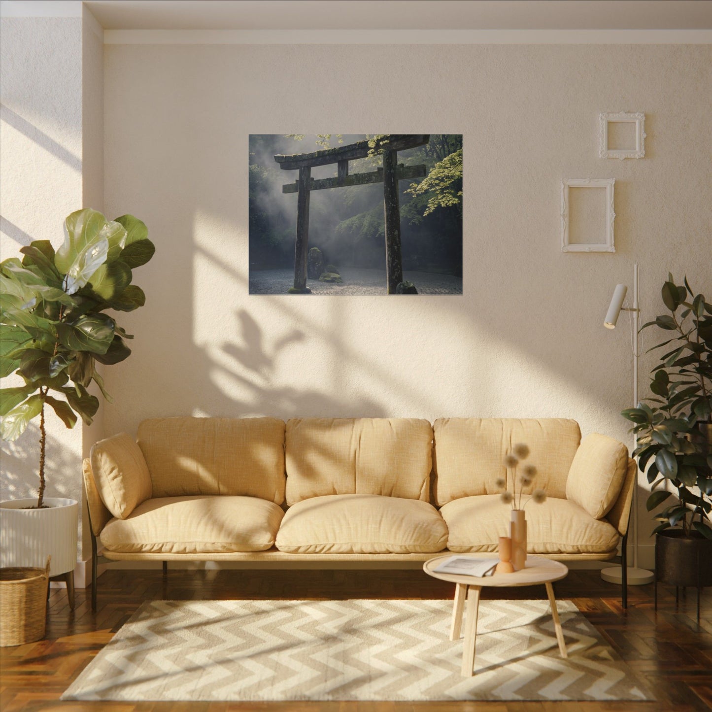 Torii Gate Canvas Art | Spring Zen Karesansui Art