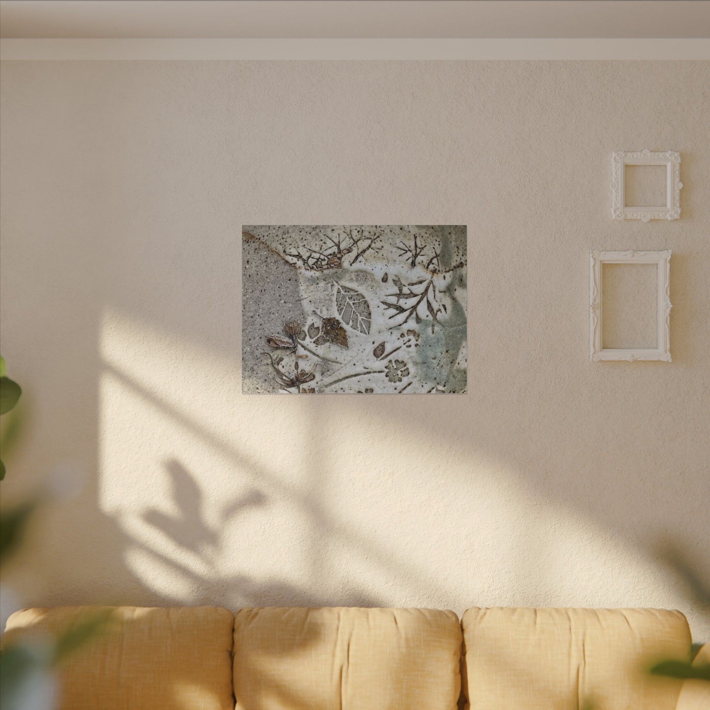 Ceramic Bowl Winter Canvas Art | Japandi Earthy Design