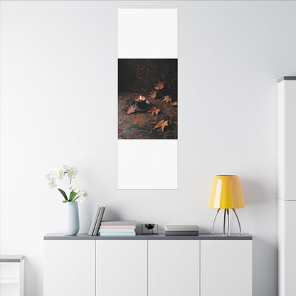 Dark Japandi Rust Patina in Candlelight | Shadow Zen Canvas Art