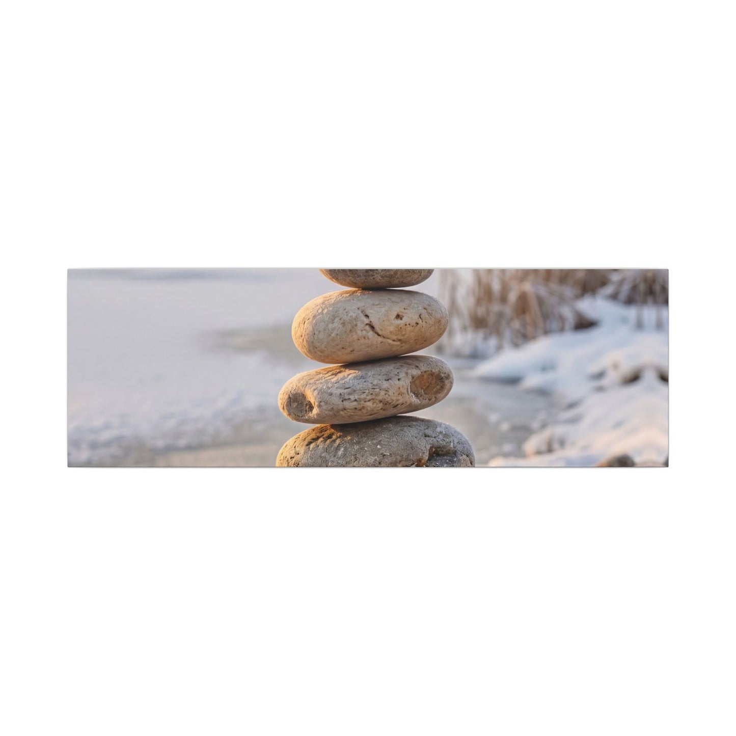 Ma River Stones Canvas Art - Japandi Japanese Pattern