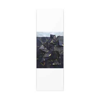 Beautiful Paper Fold Canvas Art - Crackle Gold Kintsugi