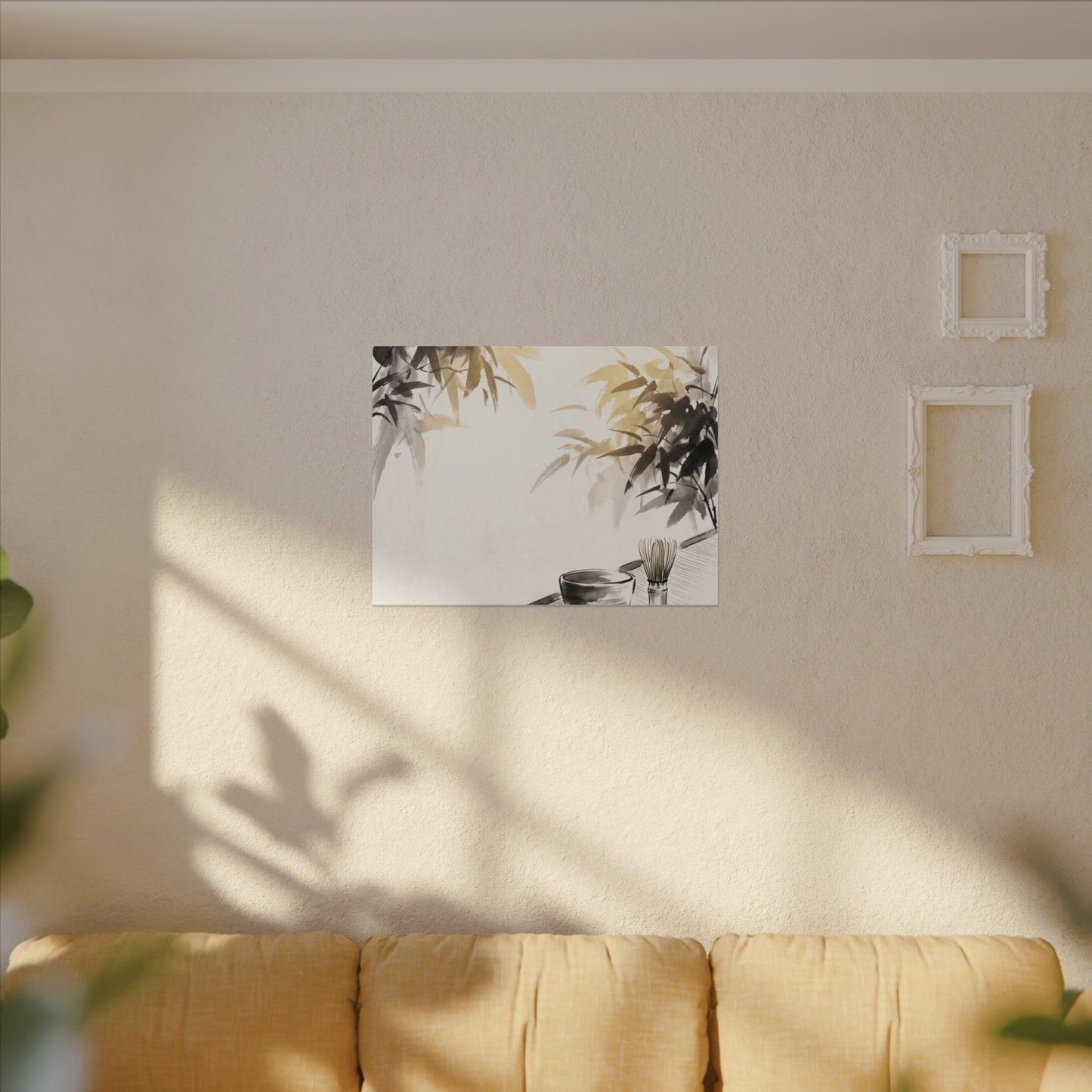 Tea Ceremony Sumi E Canvas Art | Serene Zen Art