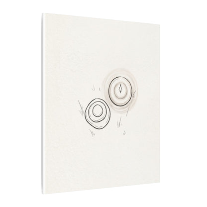 River Stones Canvas Art | Winter Japandi Minimal Line Art