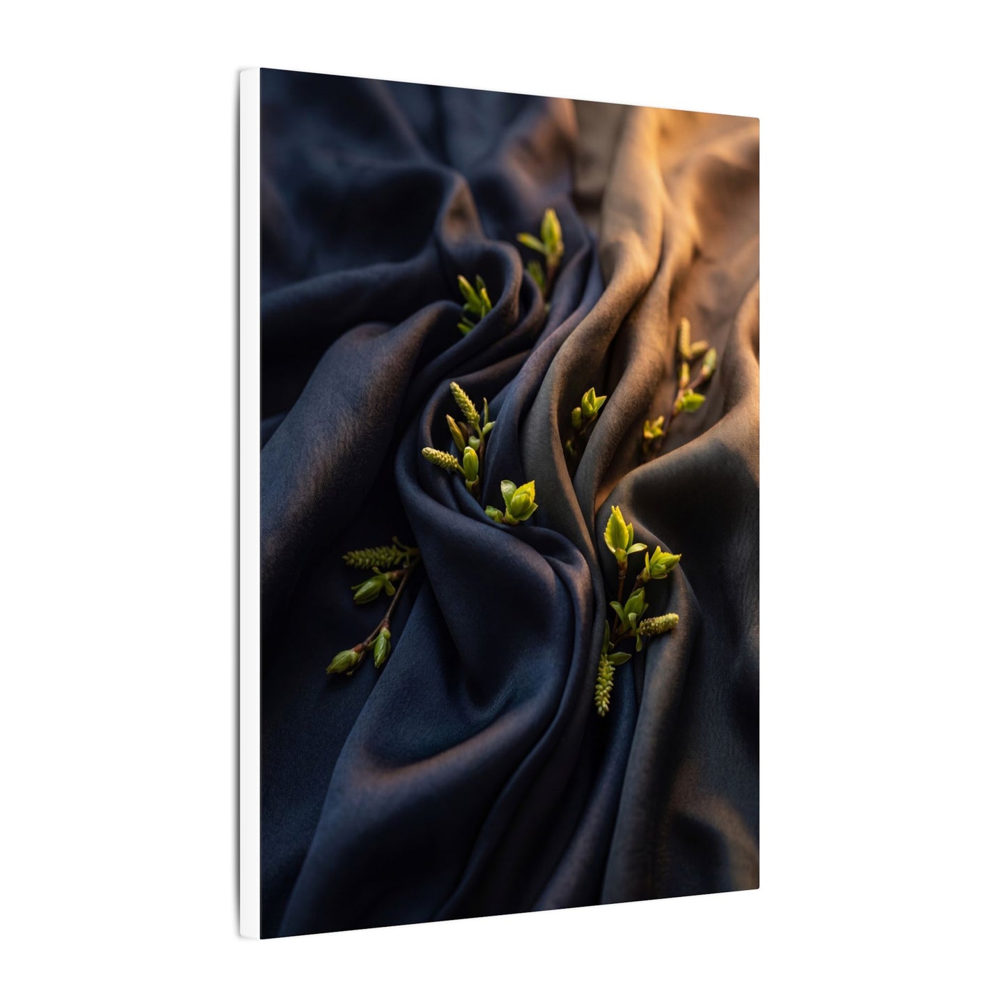 Spring Silk Drape Moody Minimal Canvas Art | Luxurious Decor