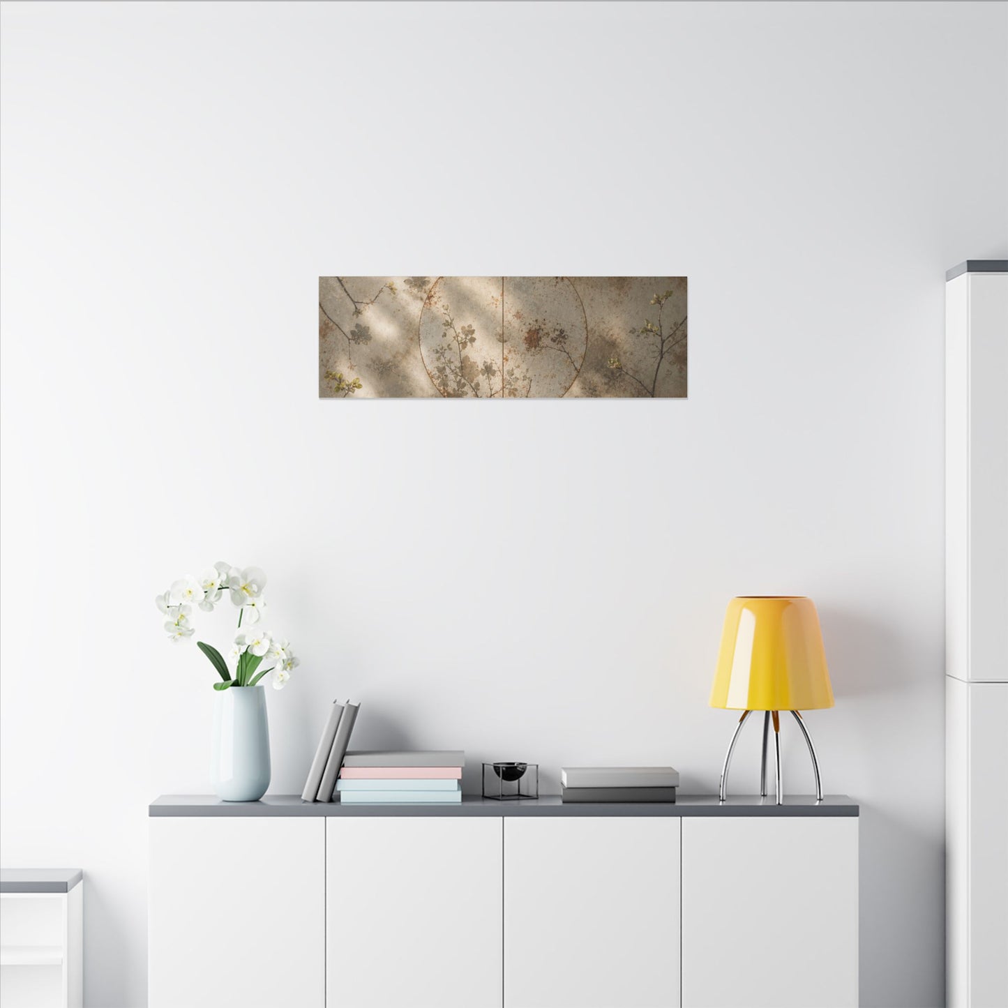 Japandi Rust Patina in Dappled | Japanese Pattern Canvas Art