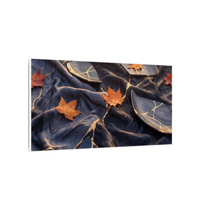 Golden Hour Silk Drape Canvas Art - Kintsugi Shibui