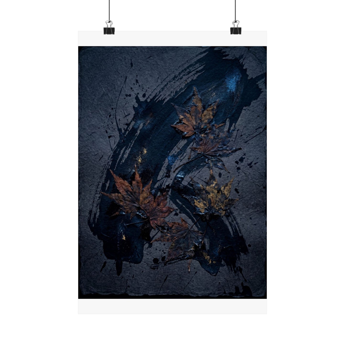 Moonlight Ink Brushstroke Wall Art Print - Dark Japandi Datsuzoku Art Print