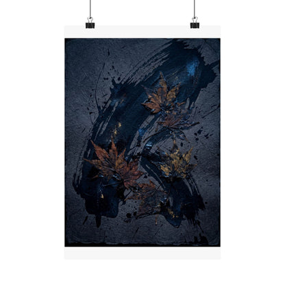Moonlight Ink Brushstroke Wall Art Print - Dark Japandi Datsuzoku Art Print