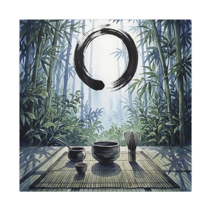 Seijaku Tea Ceremony Canvas Art - Zen Enso
