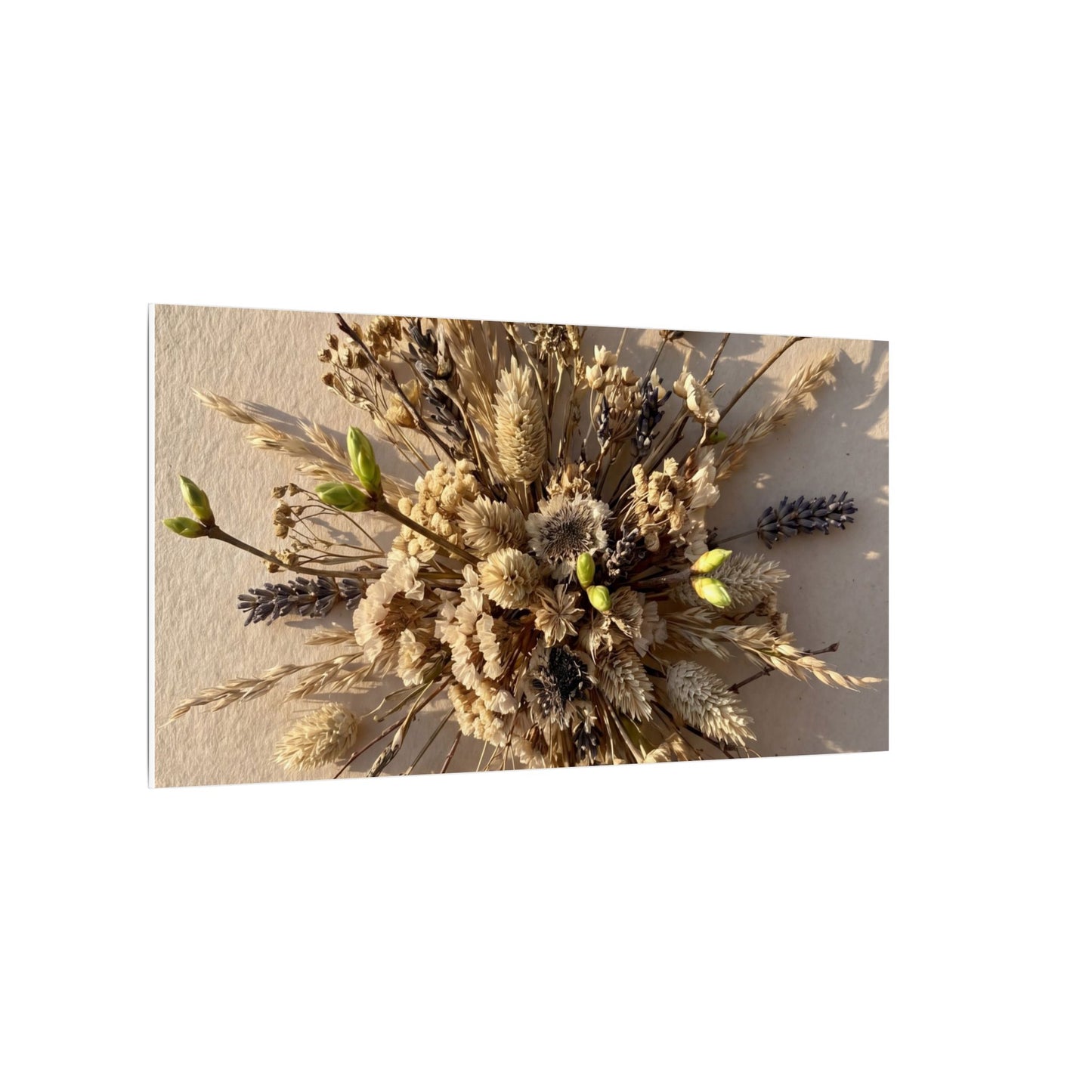 Dried Flowers Spring Canvas Art | Japandi Earthy Design