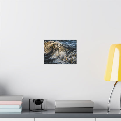 Ocean Wave Winter Canvas Art | Kintsugi Artful Design